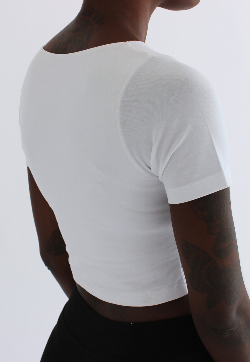 Organic Cotton Long Sleeve V-Neck Bodysuit